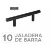 Herrajes Guerrero Jaladera En Barra 15.6 Cm Acero Inox Negro