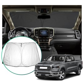 SHAOHAO For Dodge RAM 1500 2019-2021 Car Windscreen Sunshade Windscreen UV Protection for All Weather Sun & Snow