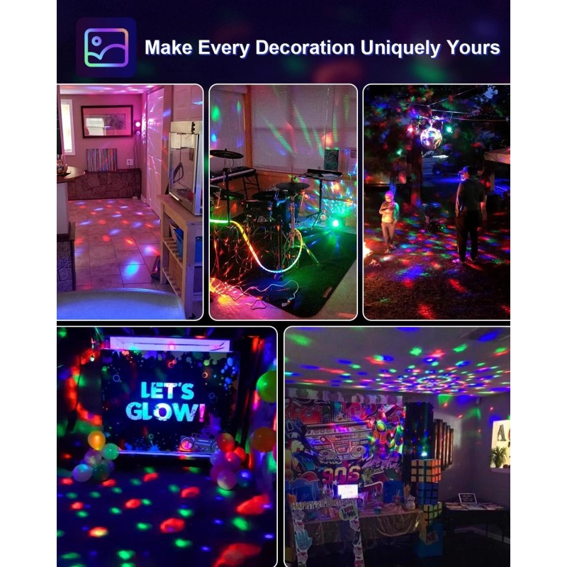 Luditek Sound Activated Party Lights with Remote DJ Lighting, Disco