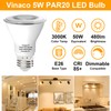 Par20 LED Bulb Dimmable, Vinaco 5W Par20 50W Equaivalent High