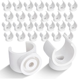 50 Pieces 3/4 Inch Pex Clips Pipe Clamps Plastic Clamps 25 mm Water Pipe U Hook Pex Supports Plastic Socket to Fix Corresponding