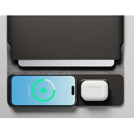 nexxtech 4-in-1 Laptop Sleeve/Case with Wireless Charging, PU Leather (15-16inch)