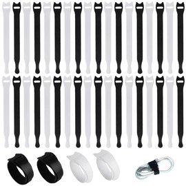SULIUDAJI Pack of 100 Velcro Cable Ties, Velcro Cable Ties, Resealable, 150 x 12 mm, Velcro Cable Ties for Home, Office, Office and Garden