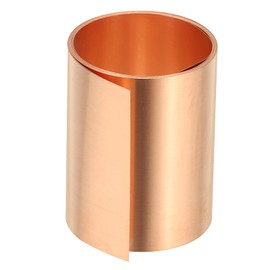 PATIKIL 1.6in x 3.3ft Copper Thin Foil Sheet Roll, 99.9% Pure Copper Tape Strip 12Mil (0.3mm) Flashing Metal Sheet Foil Plate for DIY Crafts Repairs Electrical Decoration