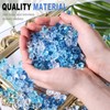 DomeStar 550PCS Mixed Blue Vase Fillers, Acrylic Fake Crushed Ice