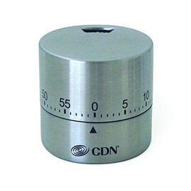 CDN MTR-S Round Mechanical Timer, Silver