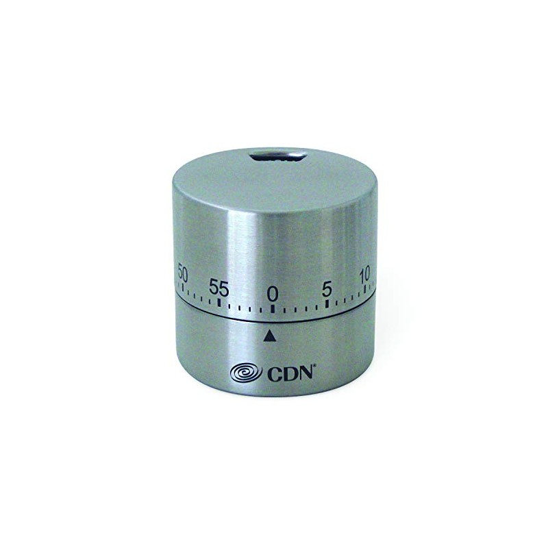 CDN MTR-S Round Mechanical Timer, Silver
