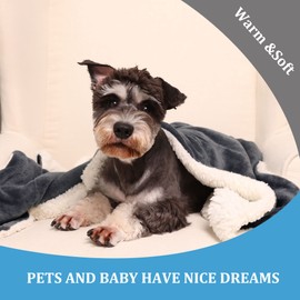 NANPIPER Baby Sherpa Blanket,Warm Toddler Throw Blanket,Soft Newborn Fleece Blanket for Winter (Grey,30x40 inches)