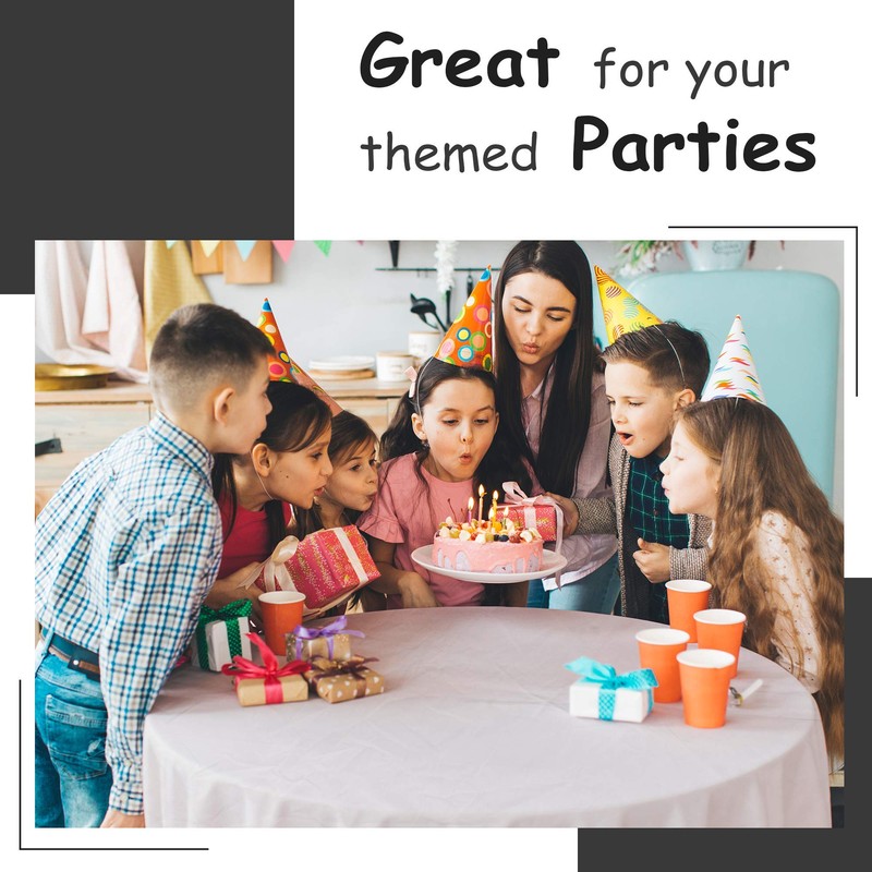 5 Pack Premium White Plastic Tablecloth - 108 x 54