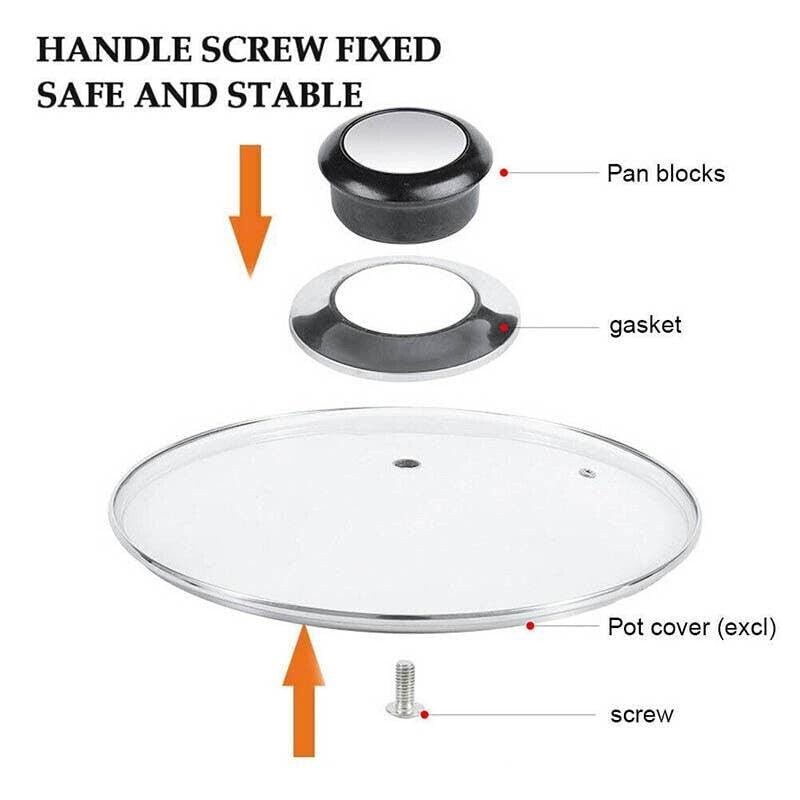 AIMALL 2PCS Kitchen Pot Lid Replacement Knob Handle Set, 2.17