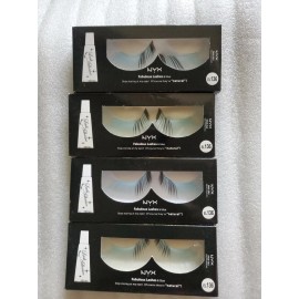 NYX 4 NYX Fabulous Lashes & Glue EL 136 Black & Teal New In Box As Pictured