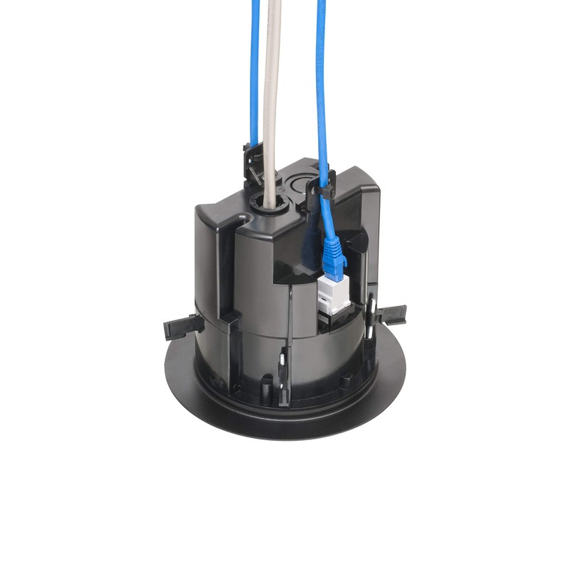 Arlington FLBR5420 Recessed Power and Data Round Floor Box (Black)