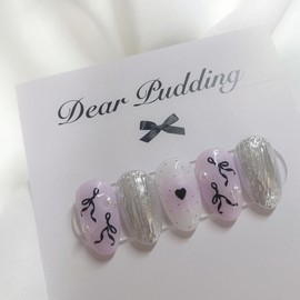 [Handmade Nail Tips] Ballet Core Nail Tips - Petit Full / [수제네일팁] 발레코어 네일팁 - 쁘띠풀