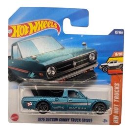 Hot Wheels 1975 Datsun Sunny Truck B120, Metallic Blue, Die-Cast Model Car, 93/250