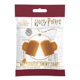Jelly Belly Butterbeer Chewy Candy Bag - Gluten Free Jelly Beans - Dairy and Fat Free - Sweet Treats for Children of All Ages, 4 x 59 Grams
