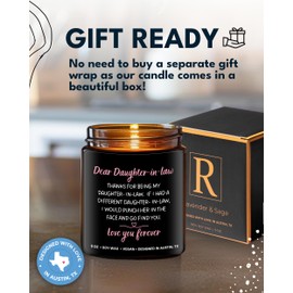 Funny Daughter-in-Law Candle, Best Gifts for Daughter in Law, Future Daughter in Law Gifts from Mother in Law, Gift Ideas for Dear Daughter in Law for Wedding, Christmas, Birthday, Gift-Ready