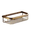 Bathroom Shower Shelf Basket 11.8" Brass Shower Organizer Antique Brass