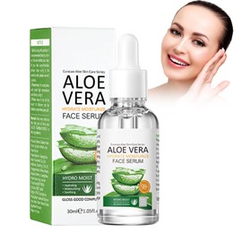 Eazerom 05 Aloe Vera Serum mit Hyaluronsäure für Gesicht,30ml Brightening & Hydrating Facial Serum for Fine Lines,Anti Aging Serum für alle Hauttypen Geeignet,Anti-Aging Gesichtspflege
