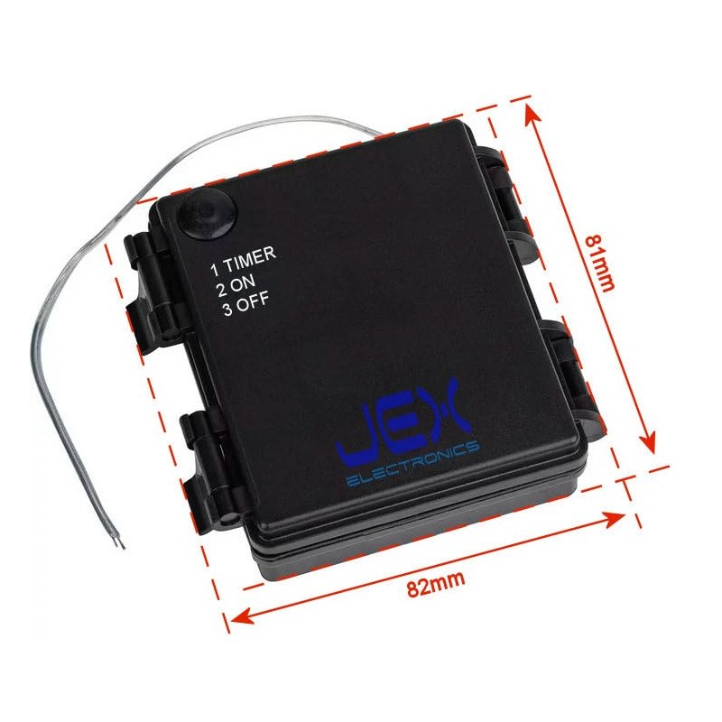 Jex Electronics Waterproof Four/4X/Quad AA Battery Holder Case Box 4.8V/6V