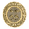 Hardware Philosophy Tibetan Brass Cabinet Face Plate Backplate Hardware Set