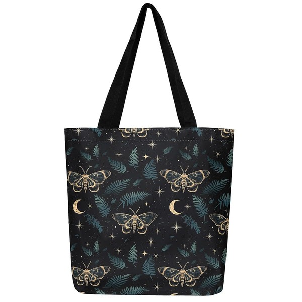 Loussiesd Leopard Canvas Shopping Bag Modern Fabric Bag Animal Print