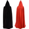 Gardeningwill Double Face 47" Red Black Hooded Cloak Goth Vampire