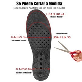 Plantillas para Aumentar Altura Hombre y Mujer, Zapatos de Crecer Altura de Ajustable 3cm,5cm,7 cm,Plantilla para Ganar Altura de Transpirable,Plantilla para Altura Caballero 3 Capas Cortadas a Medida