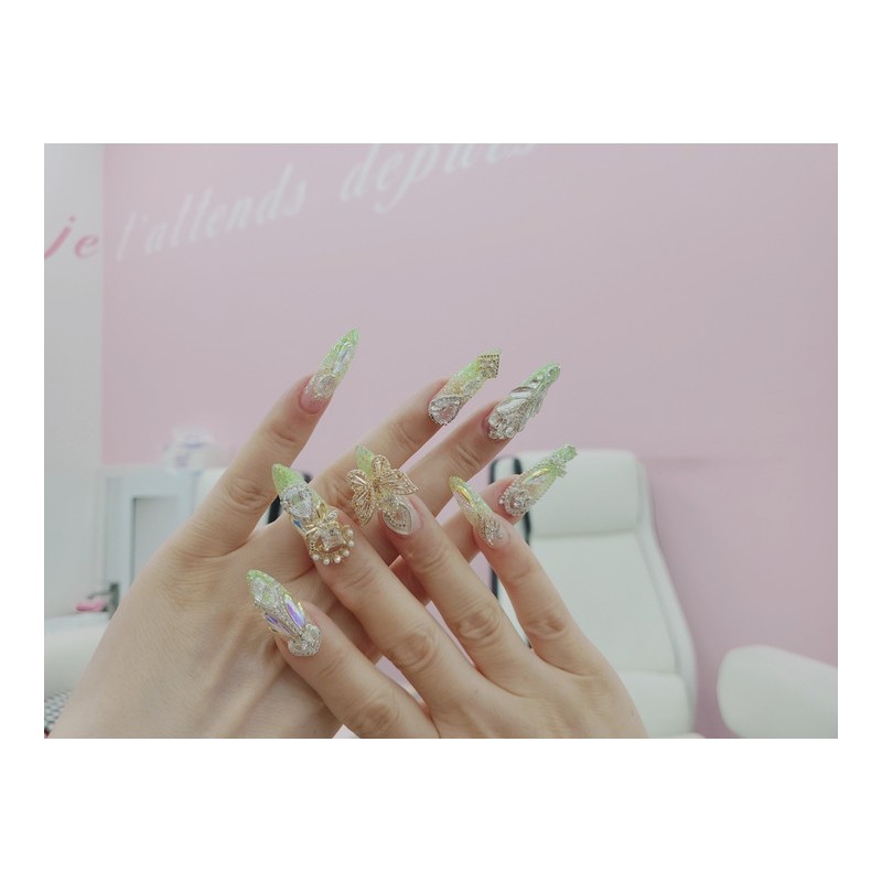  Lemon Premium Art Handmade Nail Tips ✨ - Long