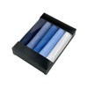 5 Pcs Cotton Blue Pocket Squares for Men, 15" Soft