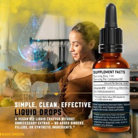 Basic Greens Metilcobalamina Vitamina B12 5000mcg Liquida                                                                                             