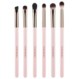 EVRCHGIEA Eyeshadow Brush, Eye Shadow Brush Set, Eye Makeup Brush, Eyebrow Brush, Concealer Brush, Eyeliner Brush, Super Soft Makeup Brush Luxury Makeup Tool (Set of 6) Fiber Wool