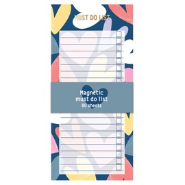 Magnetic Shopping List Must Do to DO List Pad Fridge Magnet Blue X My Heart Gift