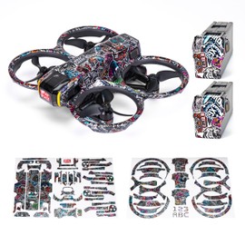 WRAPGRADE Pegatinas de piel compatibles con DJI Avata 2 (bomba de metal calcomanía)