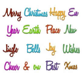 Estivaux Happy New Year Words Die Cuts for Card Making, Christmas Letters Cutting Dies Sets Xmas Greeting Words Dies Stencils Embossing Template for Scrapbooking DIY Cards Album Crafts Supplies…