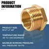 Brass Reducer, 1/2 Inch Male Thread x 3/8 Inch Female