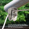 sourcing map V Groove Wheel with Bracket, Stainless Steel Track
