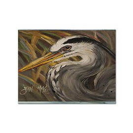 Caroline's Treasures JMK1012PLMT Blue Heron Fabric Placemat Washable Placemat Dinner Table Decor No Ironing Linen Look