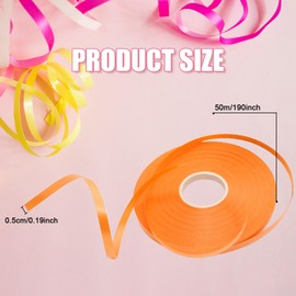 Bliceon 8 Rolls Multicolor Curling Ribbon for Balloons, Gift Wrapping and Crafts - for Christmas, Birthdays, Weddings - Red, Light Blue, Light Green, Gold, Orange, Pink, Purple, White, 5mm Width