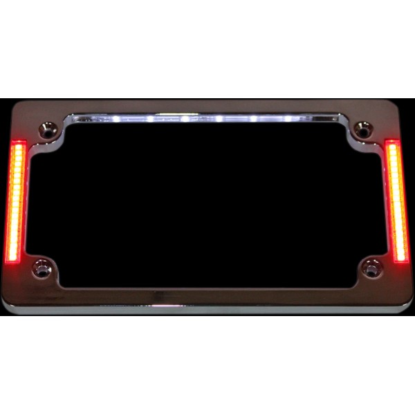 CUSTOM DYNAMICS TF07-C Chrome License Plate Frame with LED Lighting
