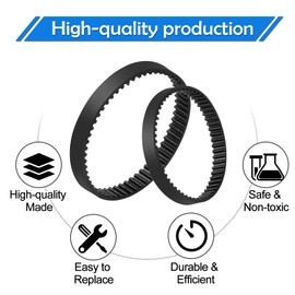 KingBra Replacement Belt Set Compatible with Bissell ProHeat 2X Upright Vacuum Models 1383, 3930, 8930, 9200, 9300, 9400, 73H5, 30K7, 94Y2, 66E12, 66Q4, Replace Parts 2036688 & 2036804 (1-Set)