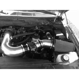 PERFORMANCE HEATSHIELD COLD AIR INTAKE KIT FIT 1997-2003 Ford F-150 Expedition / 1997-1999 F-250 4.6 4.6L 5.4 5.4L V8 ENGINE (RED)