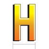 Letter H Yard Sign With Metal Stakes