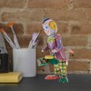 Toddmomy Wind Up Clown Drummer Toy: Tinplate Clockwork Figure for