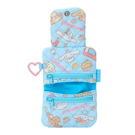 Sanrio 625221 Card & Coin Case (Everyone's Quilt), Cinnamo Roll, Polyester, Cotton, ABS, Steel, Bi-fold Type, For Ages 3 and Up