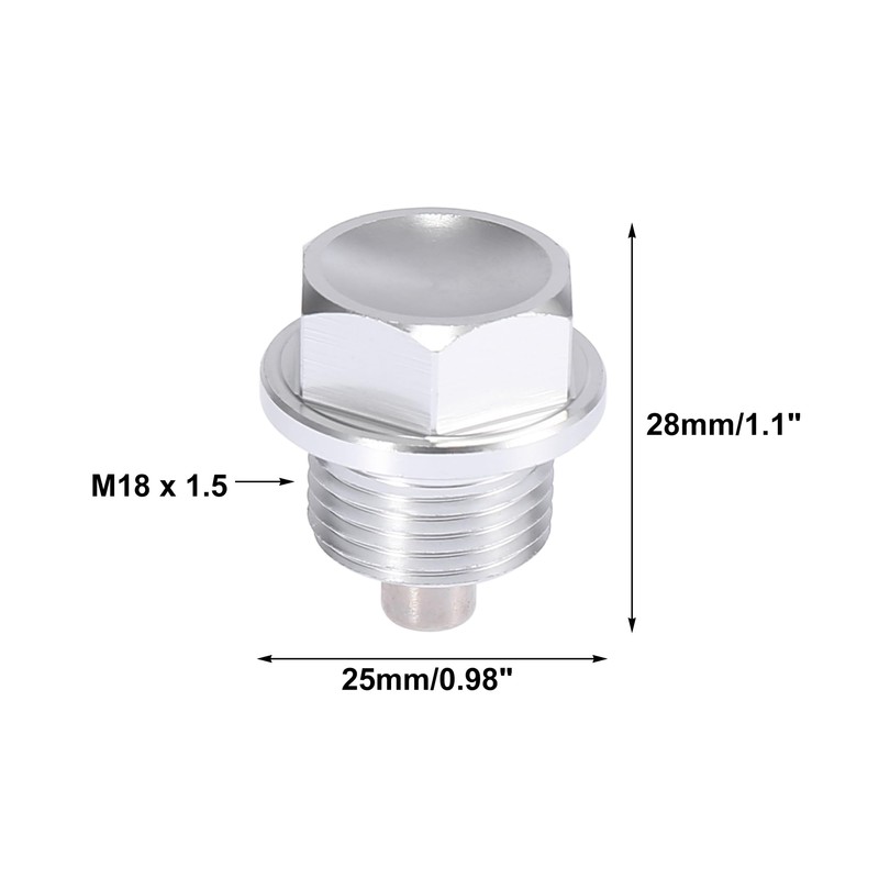 X AUTOHAUX 1 Set M18 x 1.5 Magnetic Oil Drain