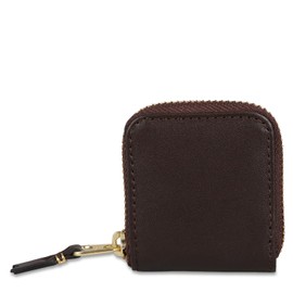 Comme des Garcons SA4100 Wallet, Coin Purse, Genuine Leather, Round Zipper, Comme des Garcons Coin Case, Men's, Women's, Parallel Imported, Braun