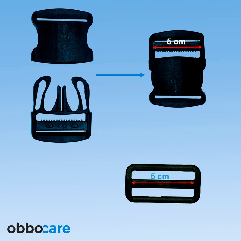 Obbocare Wheelchair Trunk Belt with Clip Closure and Quick Adjustment
