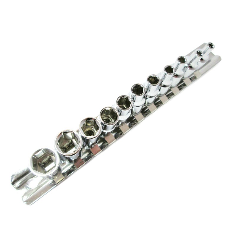 Daptez ® 11pc 1/4" Shallow Drive Socket Set Chrome Vanadium