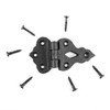 Renovators Supply Manufacturing Cabinet Hinges 2 in. Black Wrought Iron