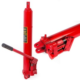 XtremepowerUS 8-Ton Hydraulic Long Ram Jack Hoist Dual Pump Manual Double Cherry Picker for Engine Hoists, Hydraulic Garage/Shop Cranes, Mechanical, Farm